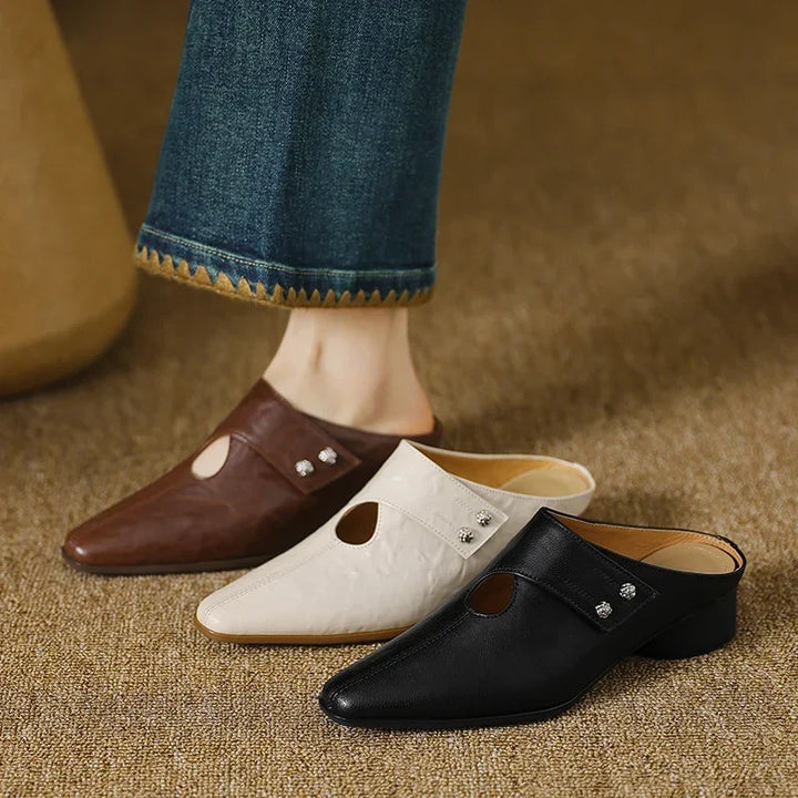 Olga | Genuine Leather Mules