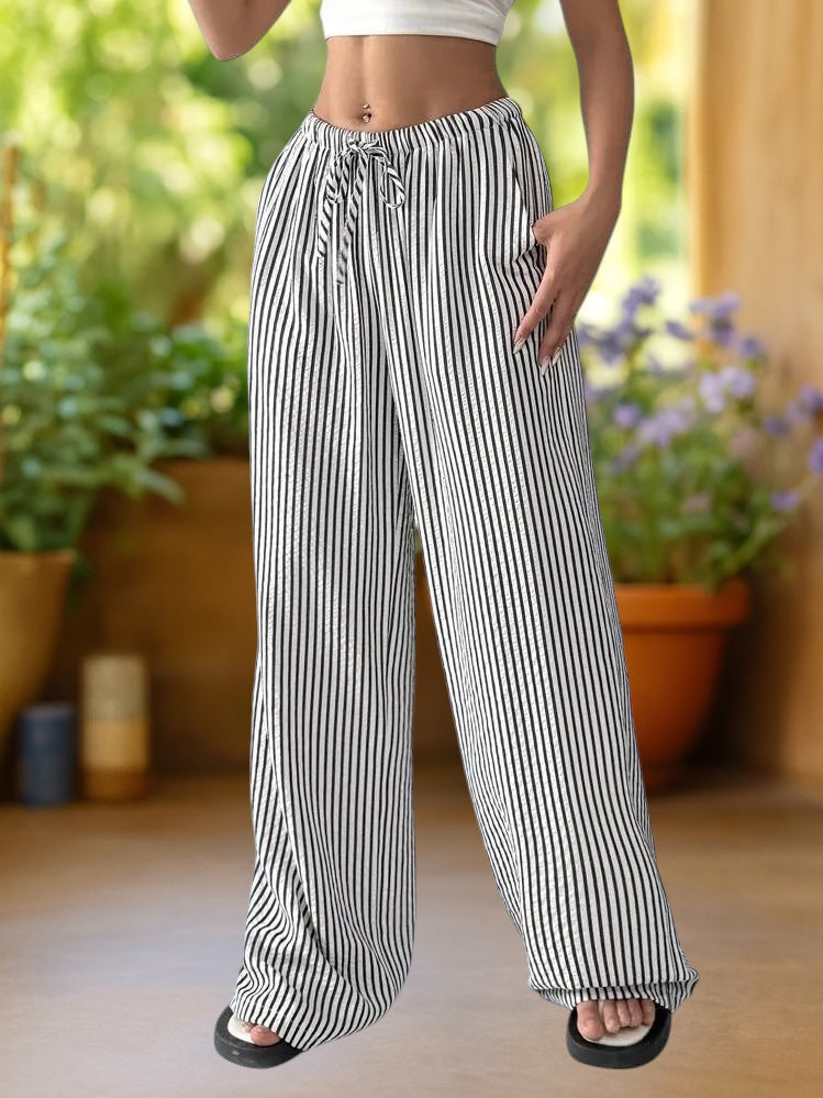 Riviera | Stripe Floor Trousers