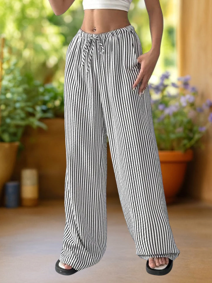 Riviera | Stripe Floor Trousers