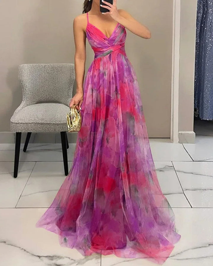 Serena | Enchanting Floral Print Maxi Dress