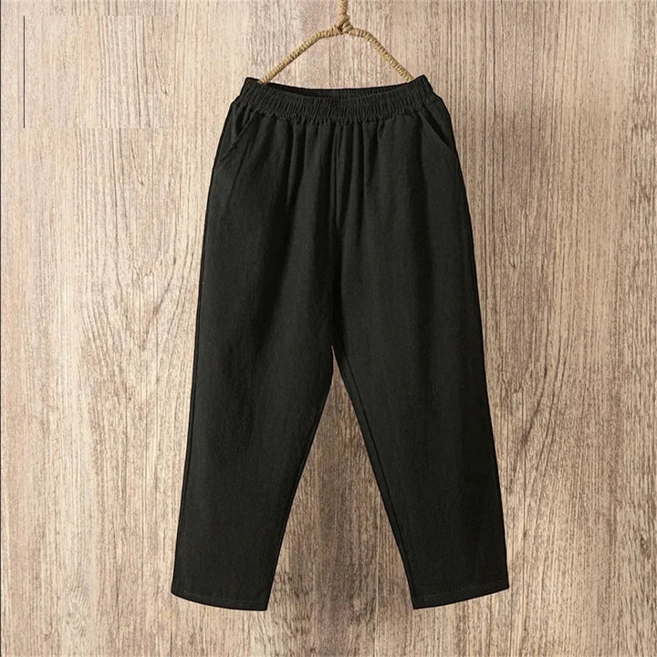 Harlow | Linen Wide-Leg Capri