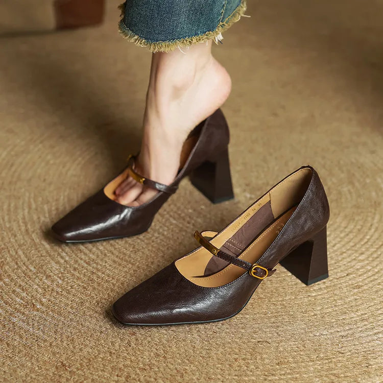 Maela | Genuine Leather Heels