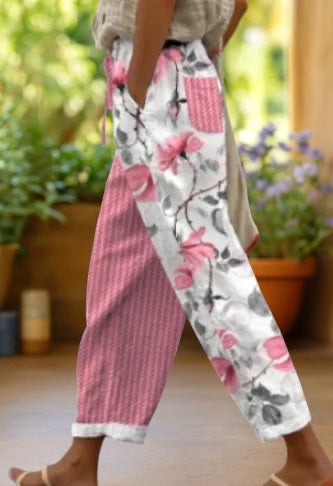Soleil | Boho Print Ankle Trousers