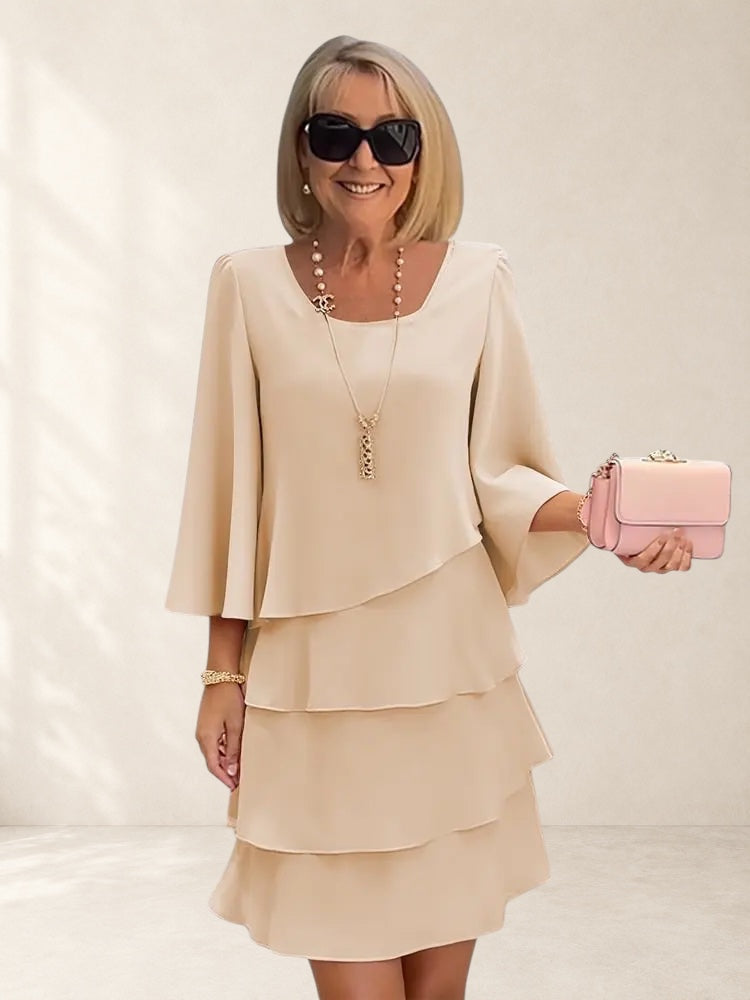 Catherine | Elegant Comfort Ruffle Dress