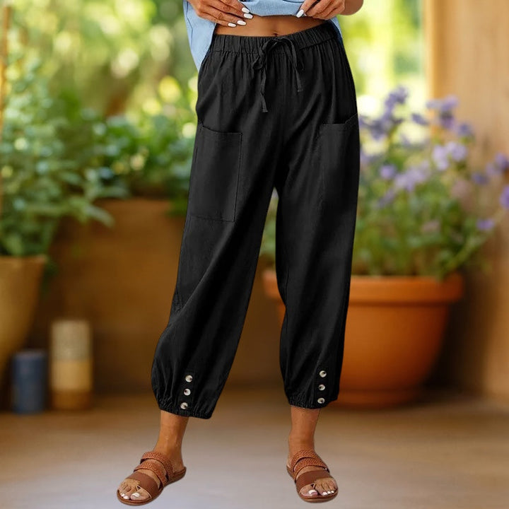 Zara | Drawstring Cropped Harem Pants