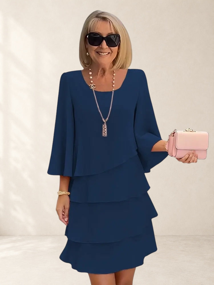Catherine | Elegant Comfort Ruffle Dress