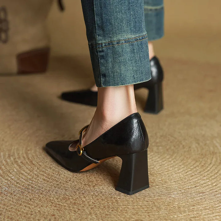 Maela | Genuine Leather Heels