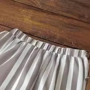 Seville | Stripe Split Wide-Leg Trousers