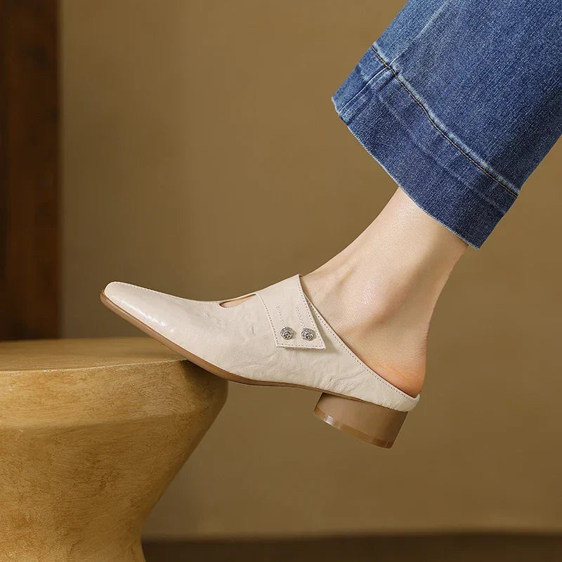 Olga | Genuine Leather Mules