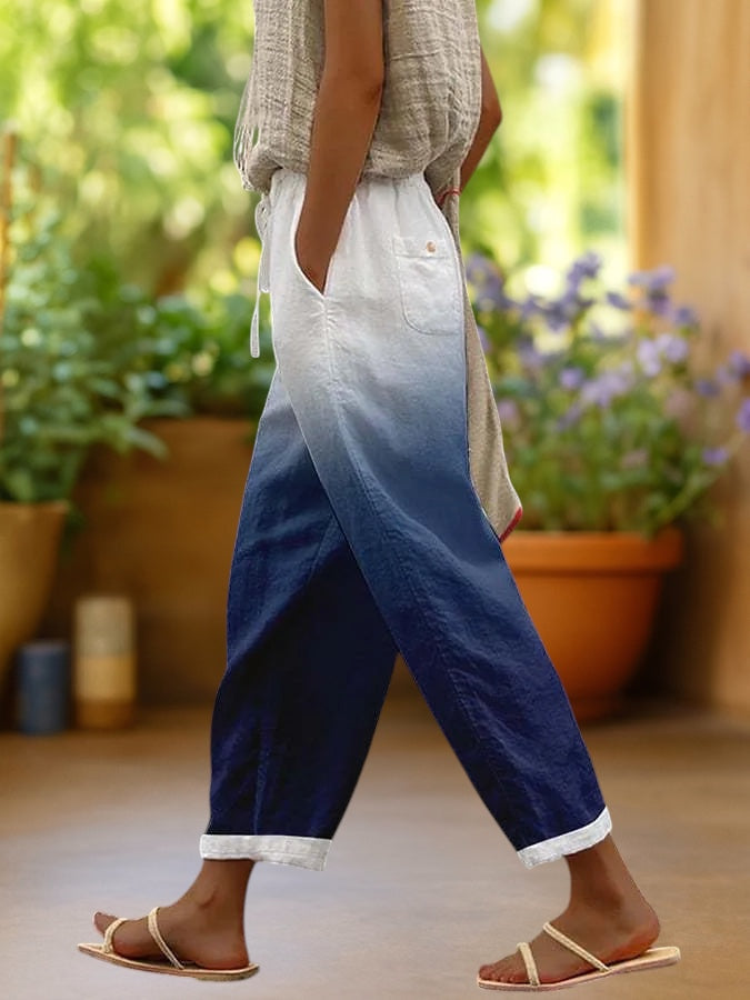 Soleil | Boho Print Ankle Trousers