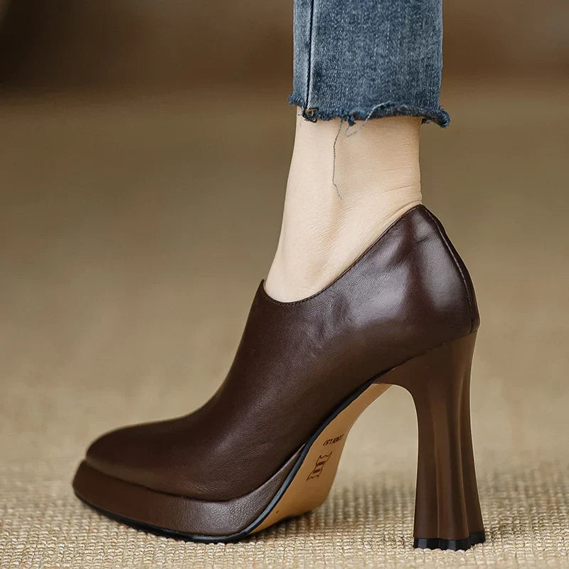 Anita | Leather Heels