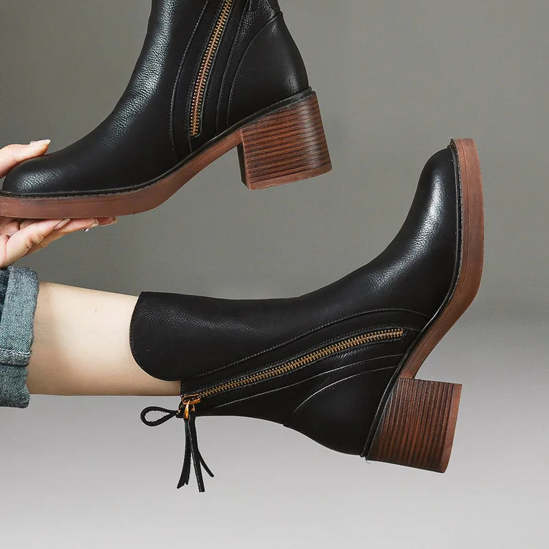 Aria | Leather Ankle Boots