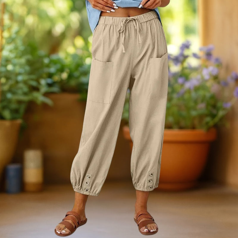Zara | Drawstring Cropped Harem Pants