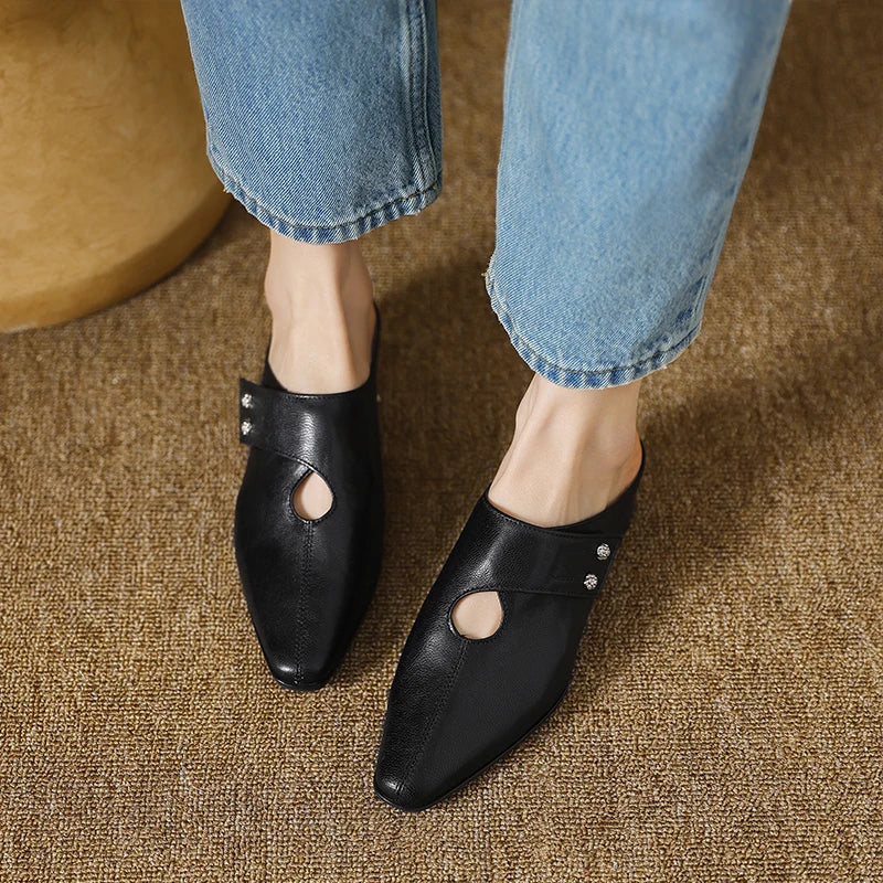 Olga | Genuine Leather Mules