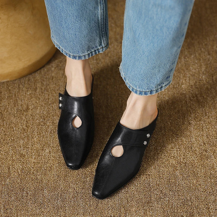 Olga | Genuine Leather Mules