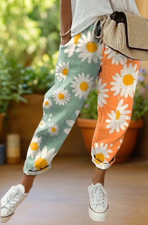 Soleil | Boho Print Ankle Trousers