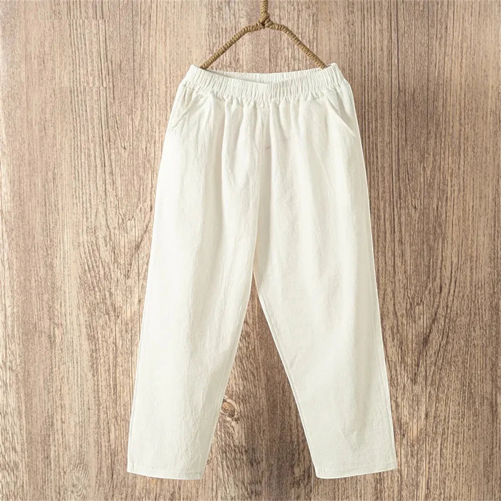 Harlow | Linen Wide-Leg Capri
