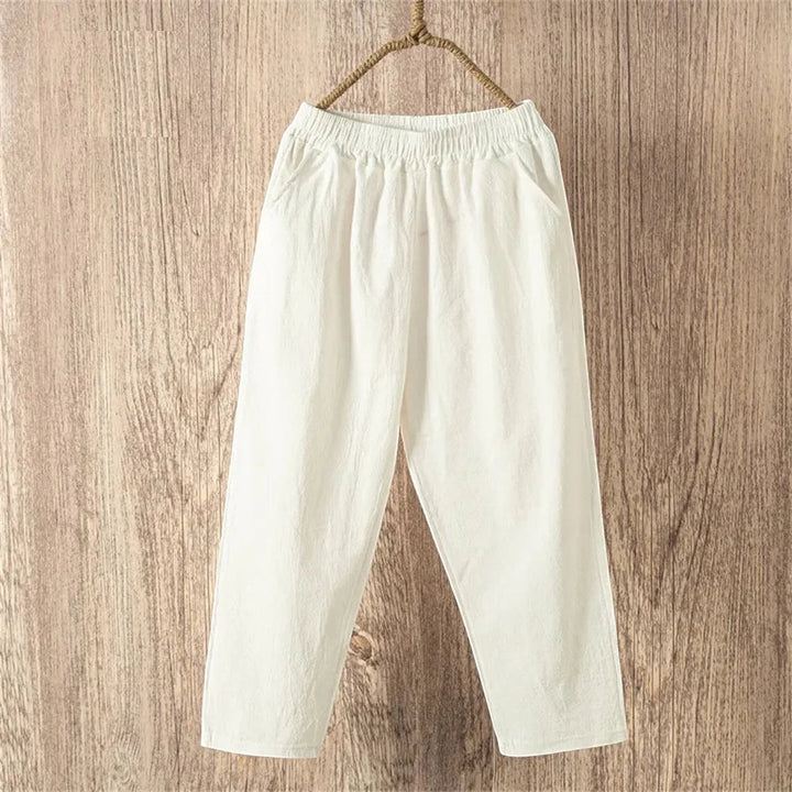 Harlow | Linen Wide-Leg Capri