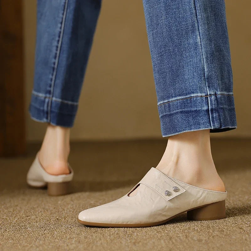 Olga | Genuine Leather Mules