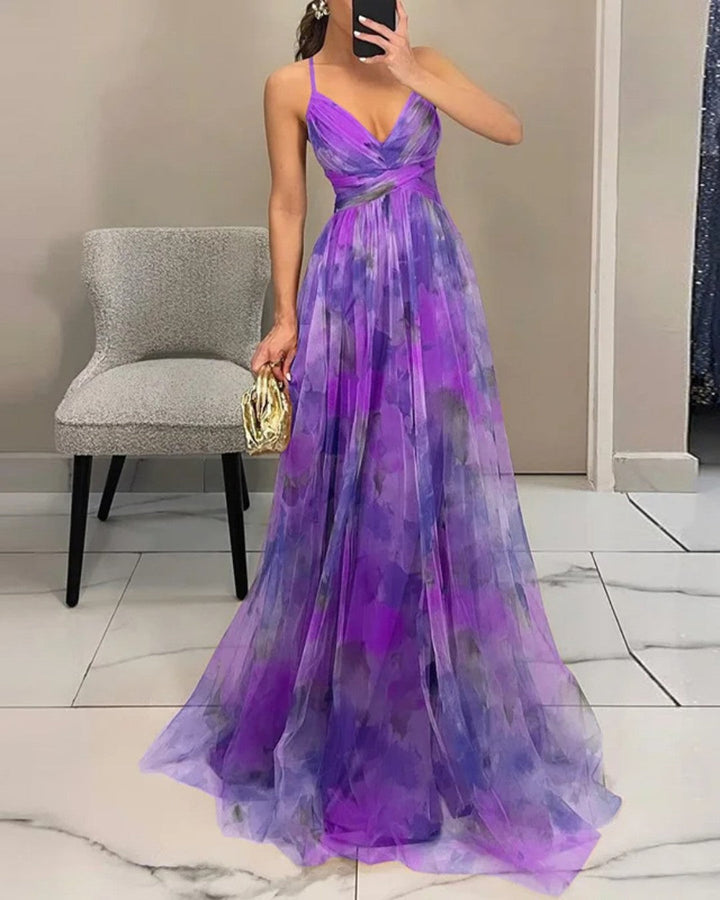 Serena | Enchanting Floral Print Maxi Dress