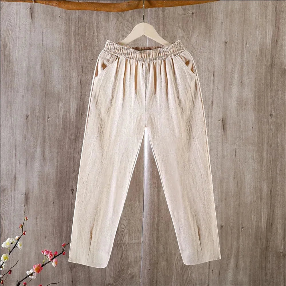 Harlow | Linen Wide-Leg Capri