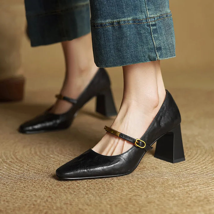 Maela | Genuine Leather Heels