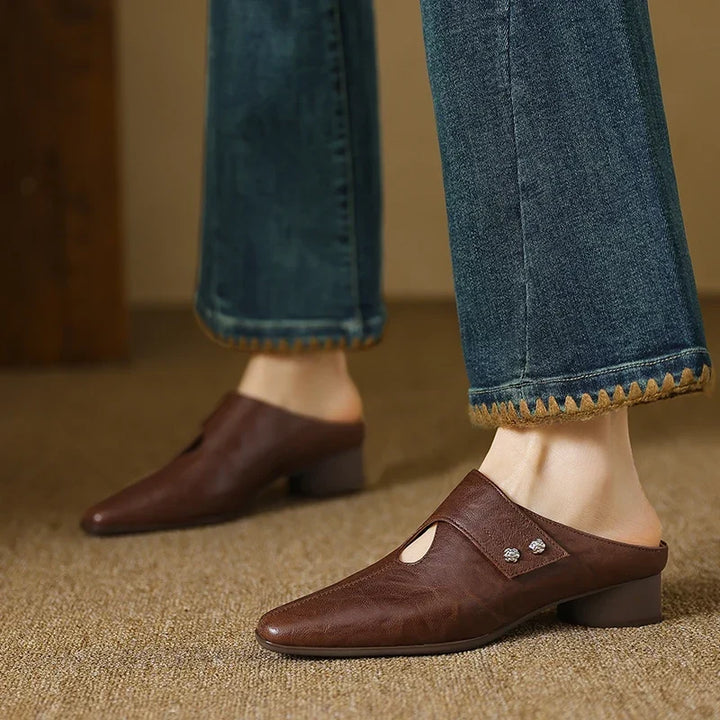 Olga | Genuine Leather Mules