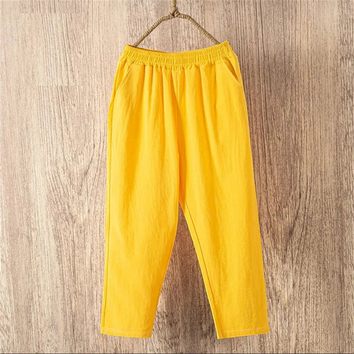 Harlow | Linen Wide-Leg Capri