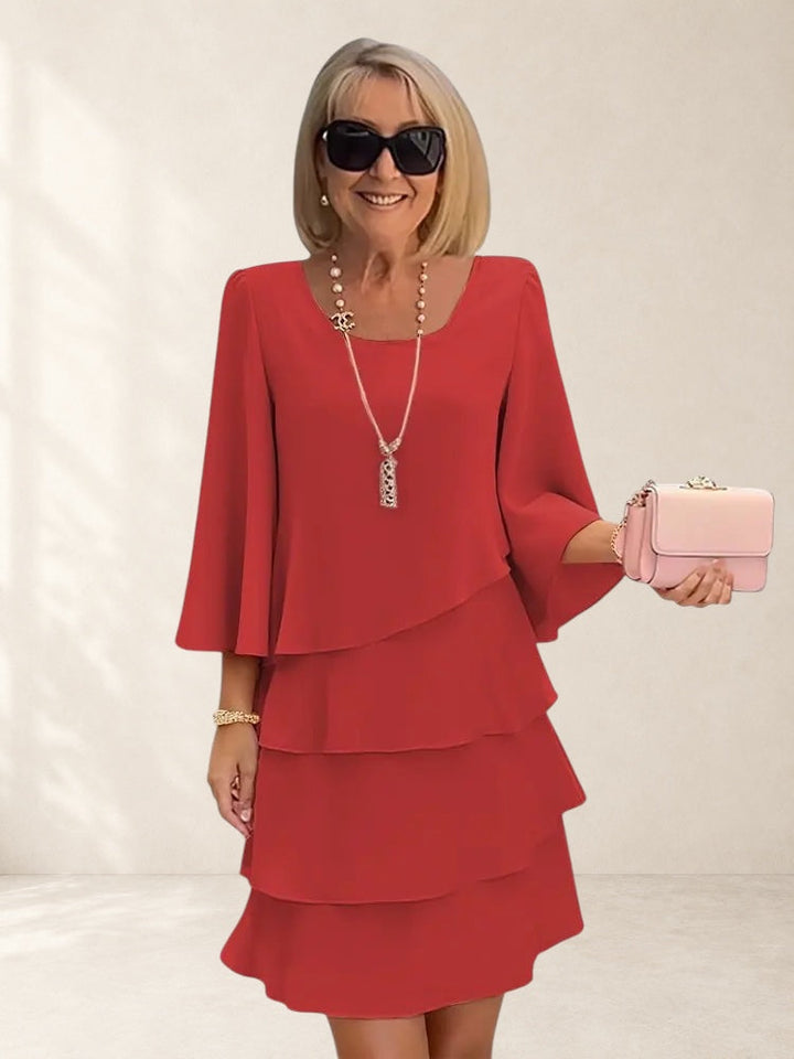 Catherine | Elegant Comfort Ruffle Dress