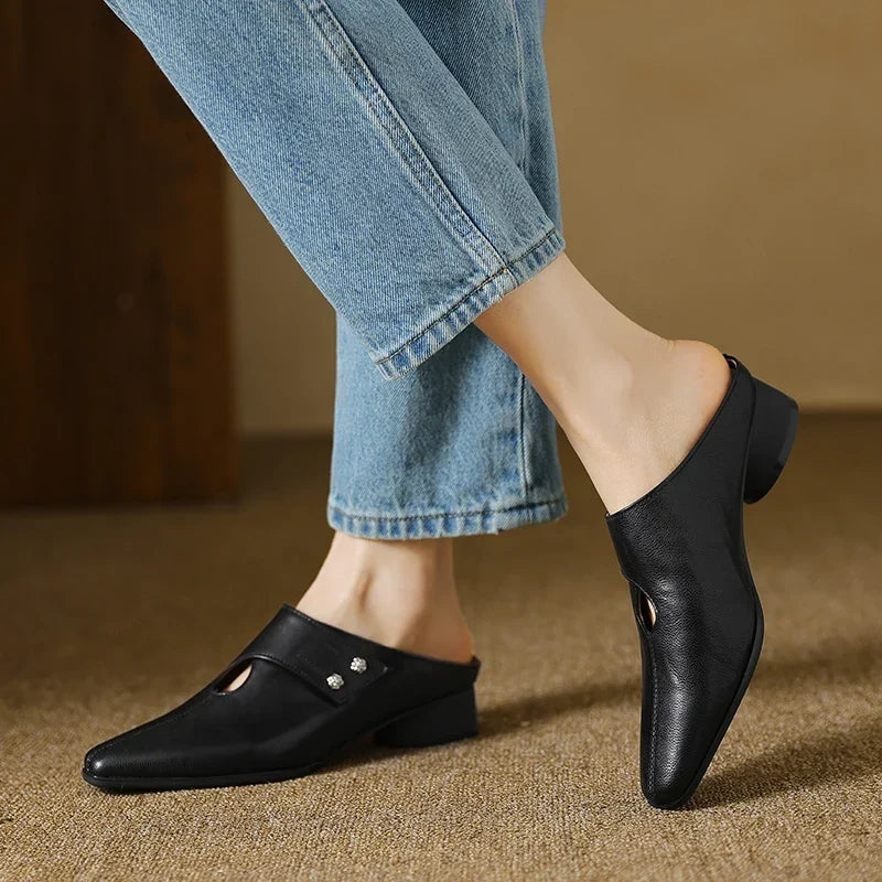 Olga | Genuine Leather Mules