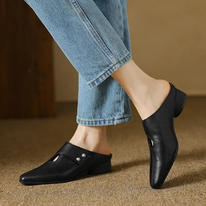 Olga | Genuine Leather Mules