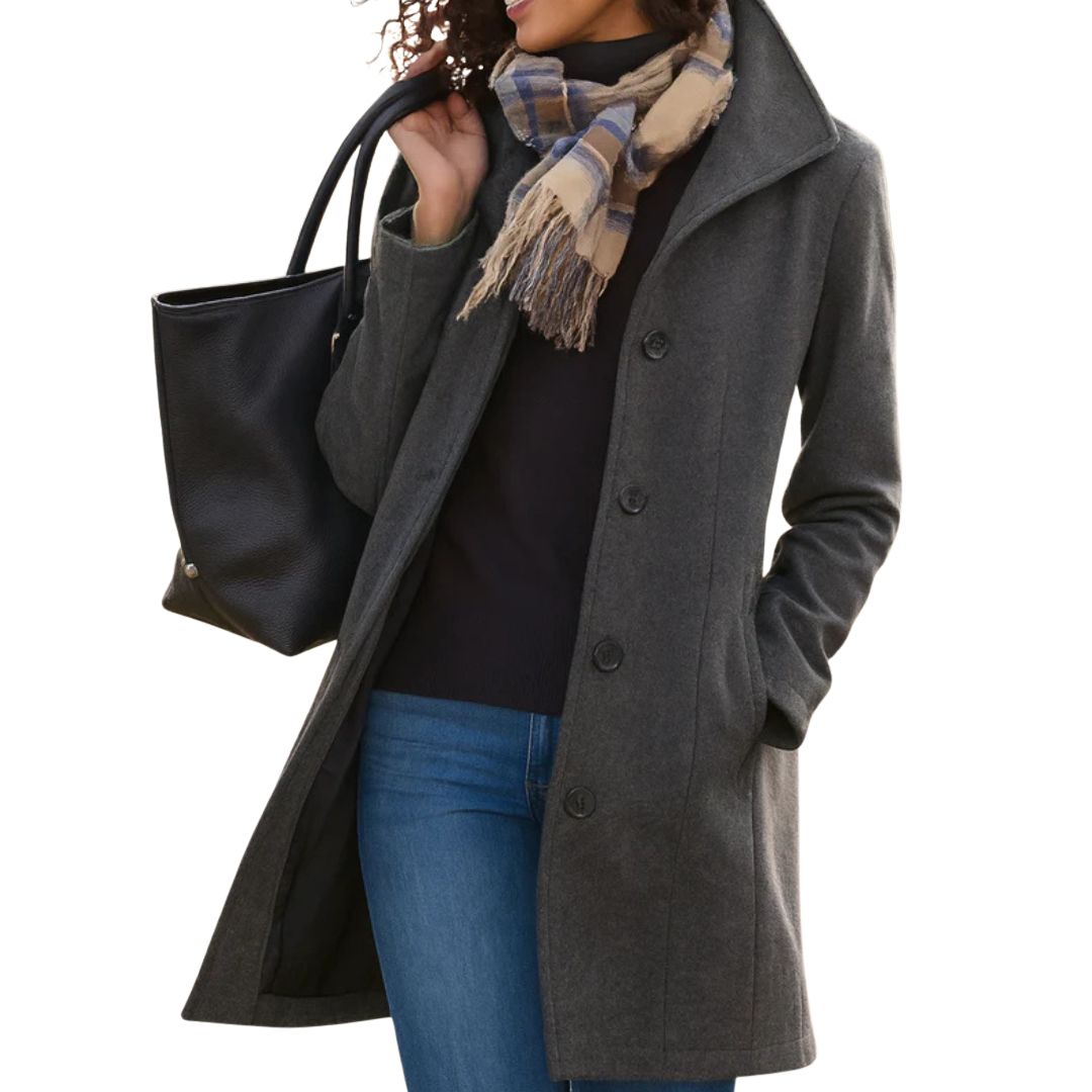 Elmsworth Flattering Longline Coat - Sleek Tailoring for a Chic, Elongated Silhouette