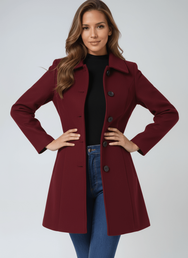 Helena Women's Button-Up Winter Coat — Warm, Timeless Style for Winter