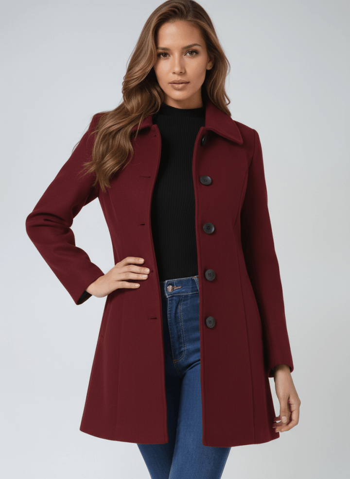 Helena Women's Button-Up Winter Coat — Warm, Timeless Style for Winter