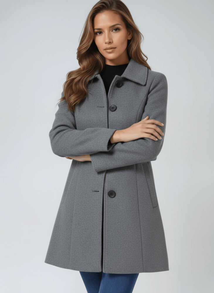 Helena Women's Button-Up Winter Coat — Warm, Timeless Style for Winter