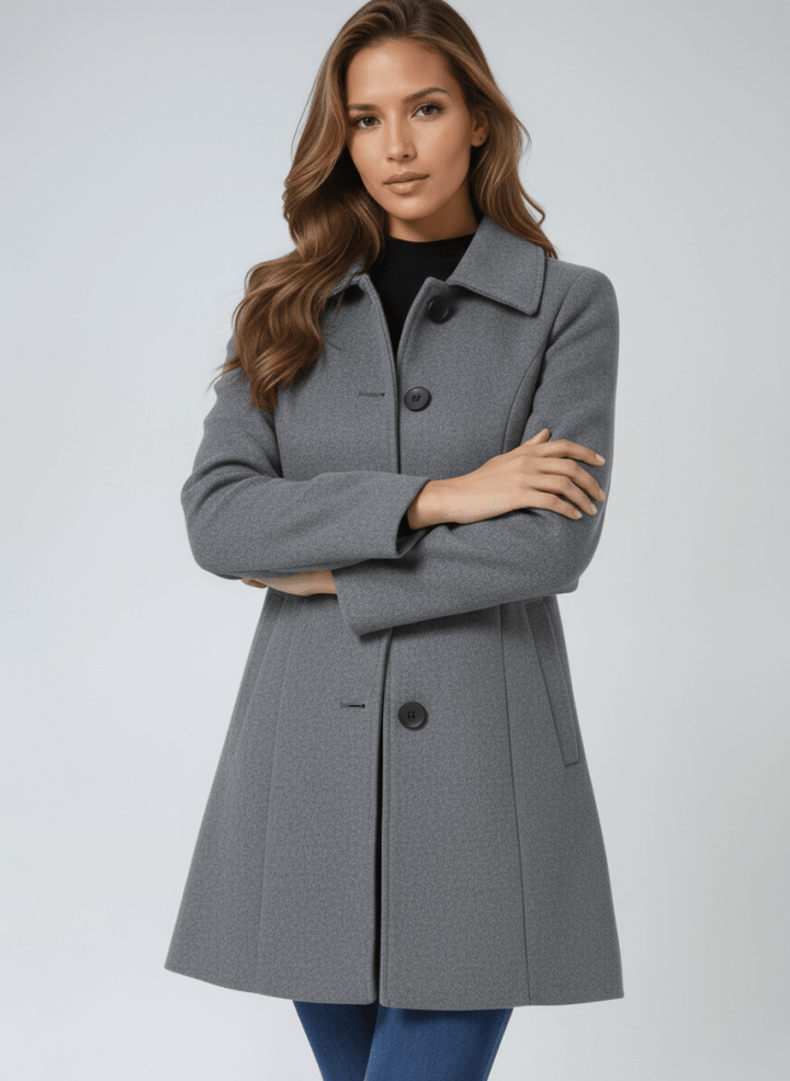 Helena Women's Button-Up Winter Coat — Warm, Timeless Style for Winter