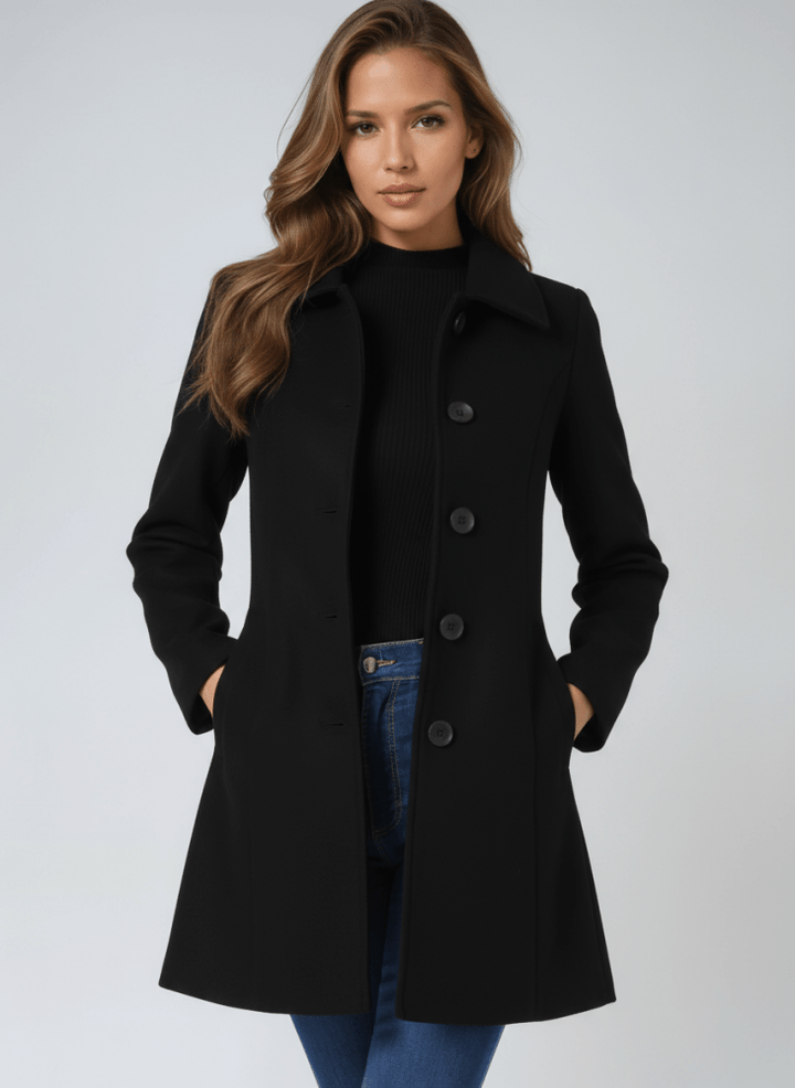Helena Women's Button-Up Winter Coat — Warm, Timeless Style for Winter
