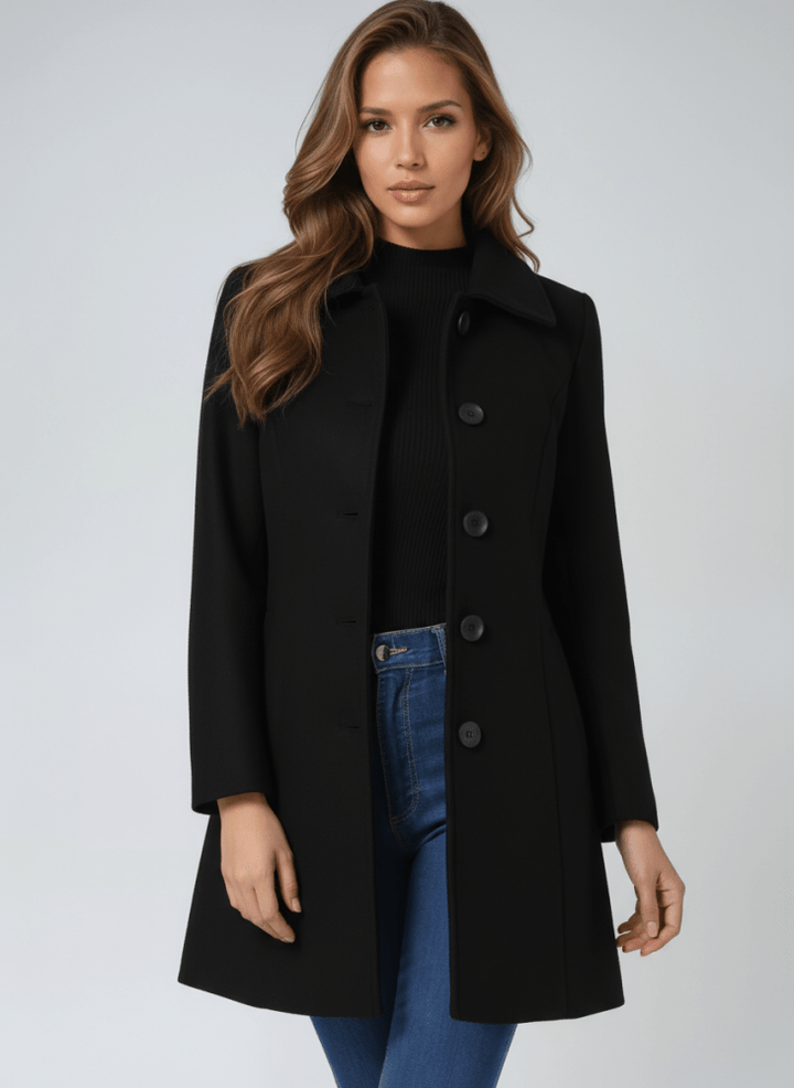 Helena Women's Button-Up Winter Coat — Warm, Timeless Style for Winter