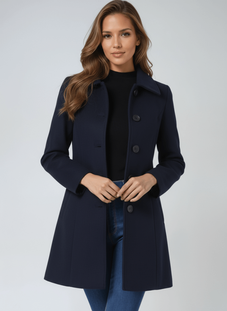 Helena Women's Button-Up Winter Coat — Warm, Timeless Style for Winter