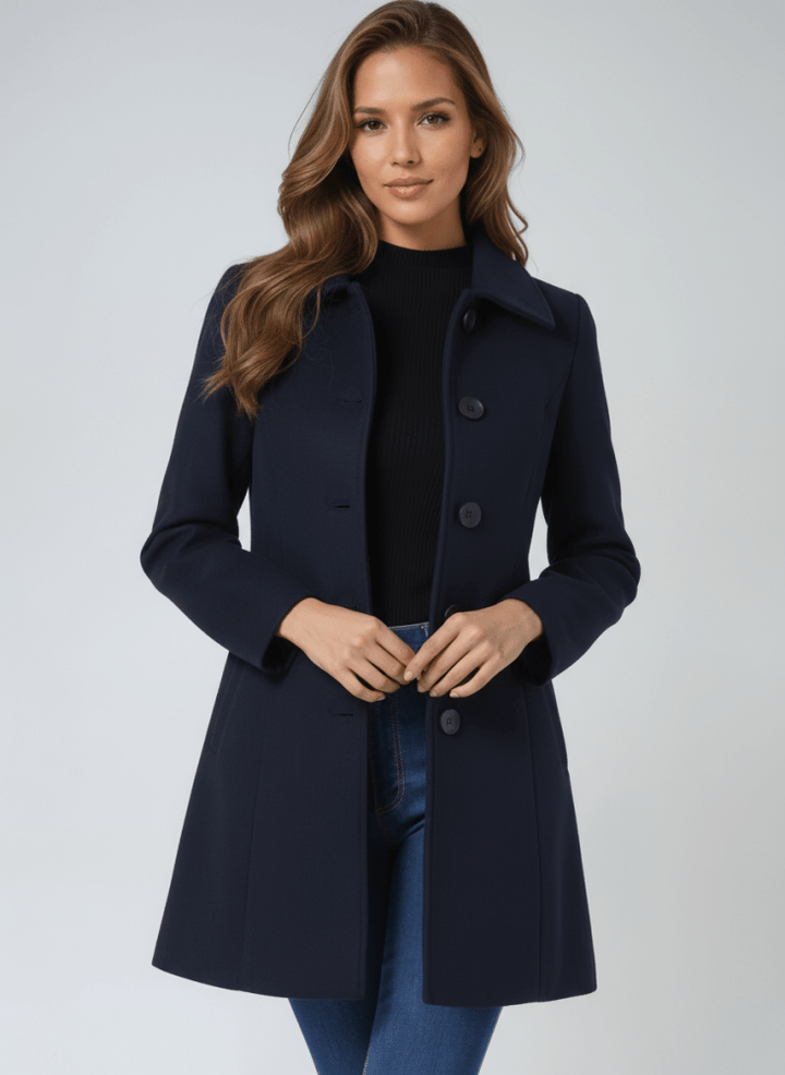 Helena Women's Button-Up Winter Coat — Warm, Timeless Style for Winter
