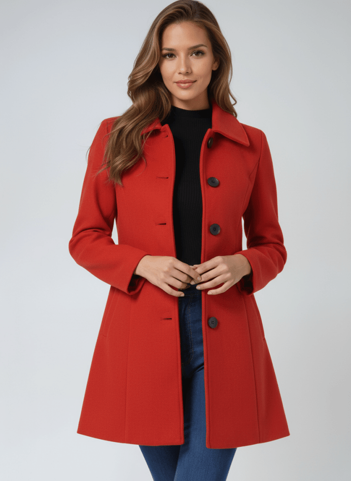 Helena Women's Button-Up Winter Coat — Warm, Timeless Style for Winter