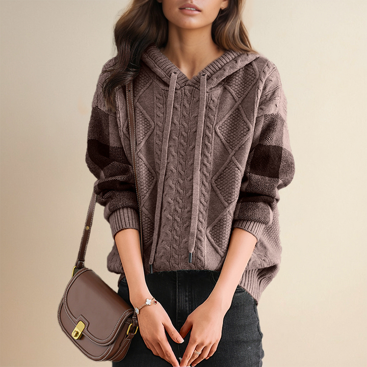 Luna - Jacquard Hooded Sweater