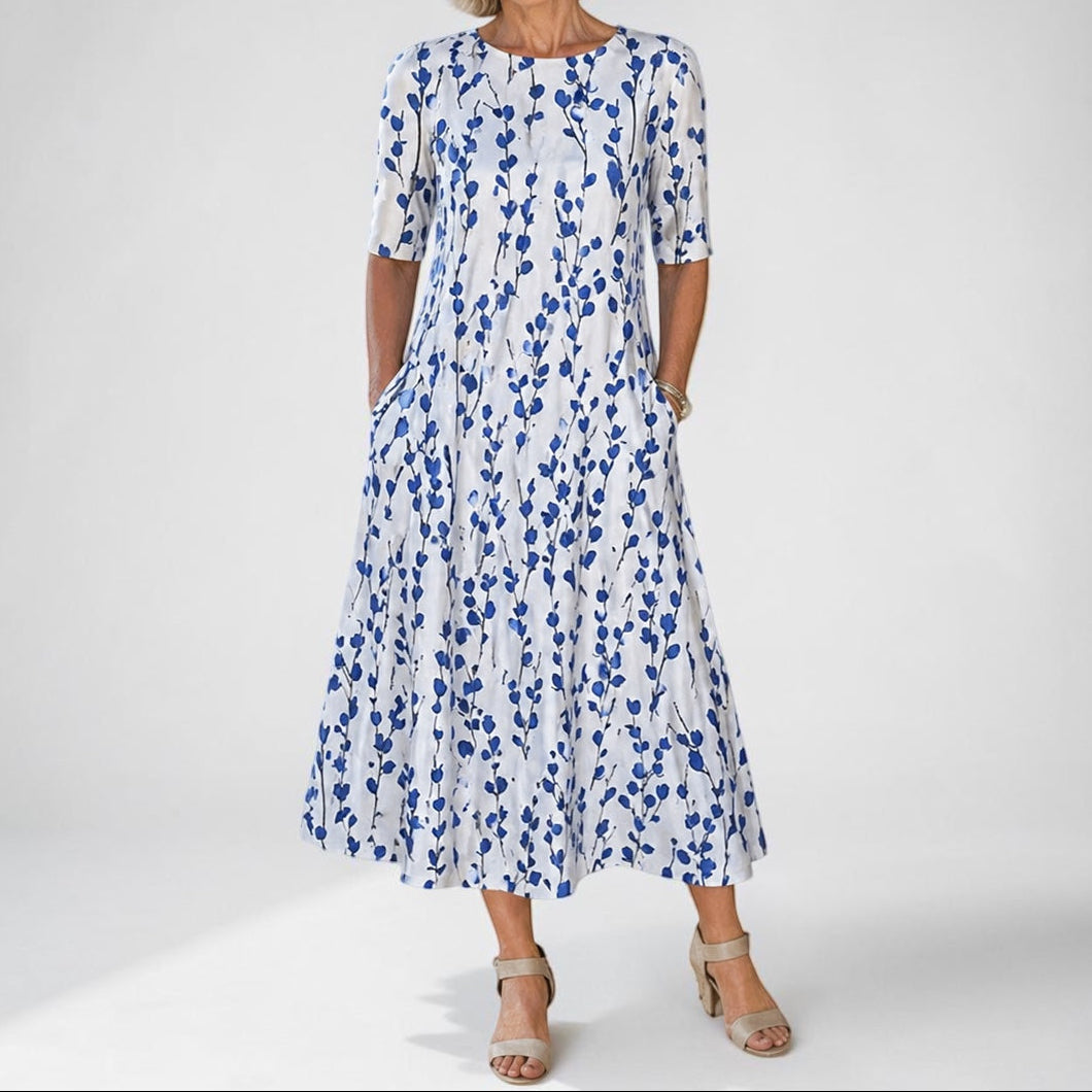 Sarah | Effortless Floral Midi Dress