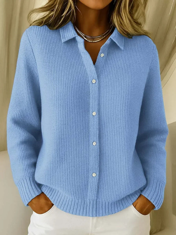 Lisa | Knit Cardigan with Shirt Collar