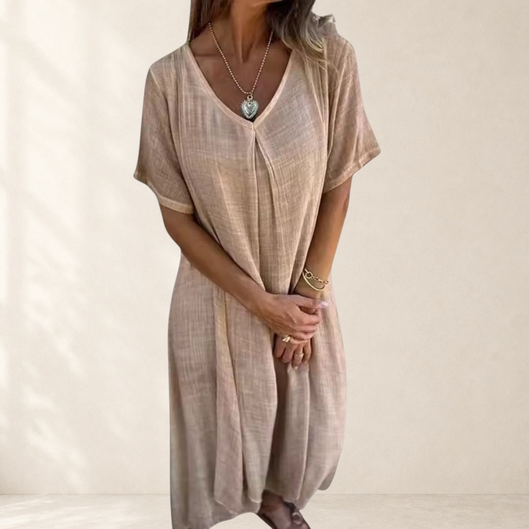 Fiona™ – Elegant Lightweight V-Neck Dress