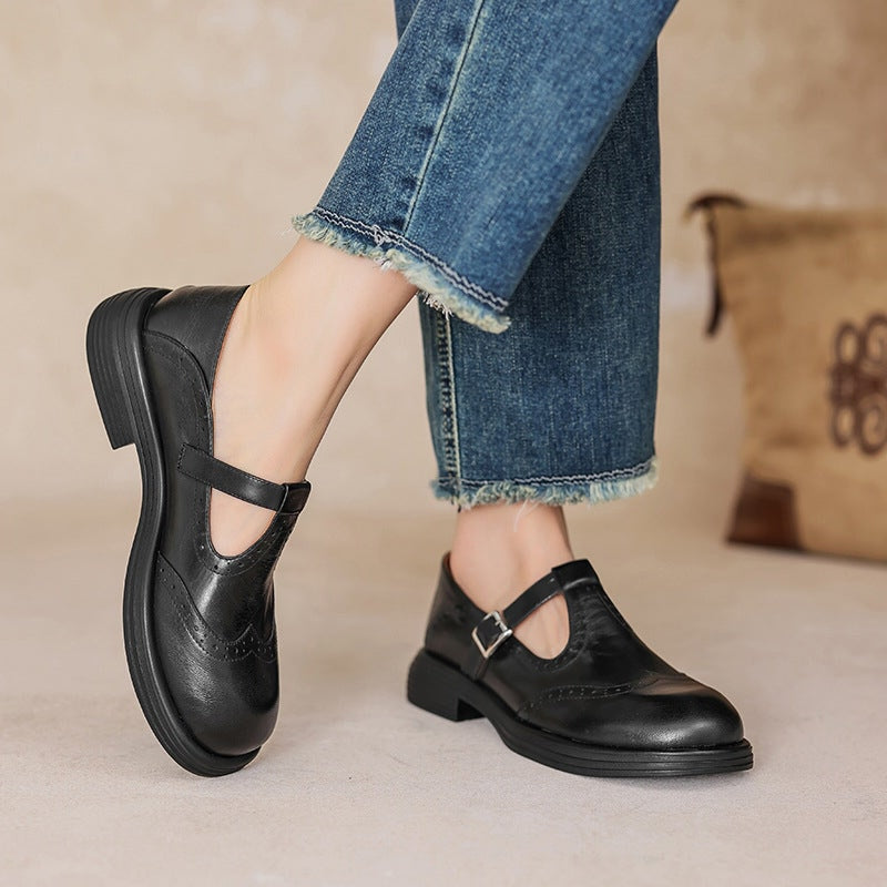 Verda | Vegan Leather Mary Jane Flats