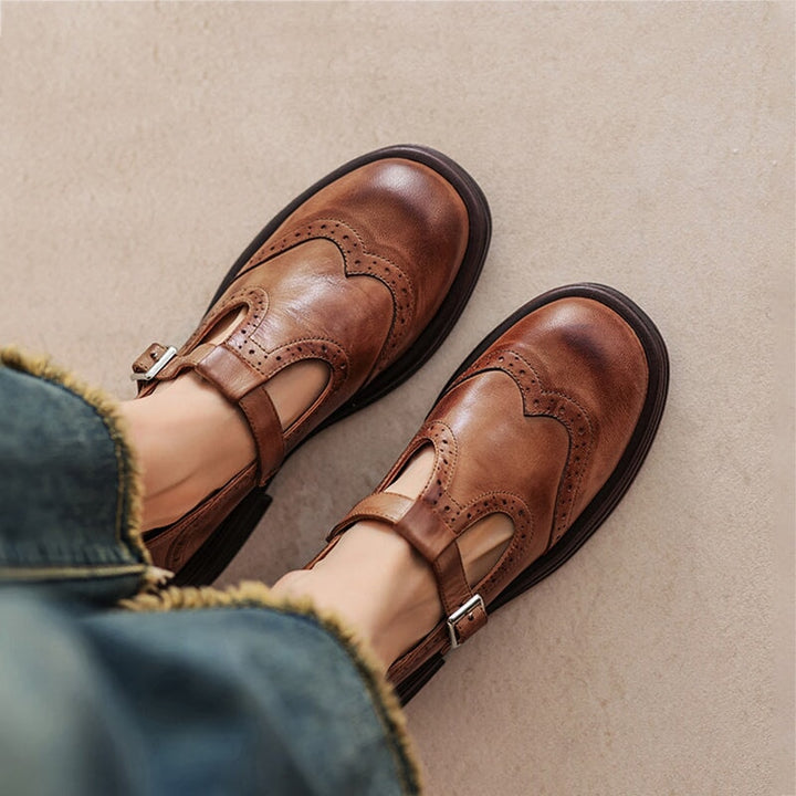 Verda | Vegan Leather Mary Jane Flats