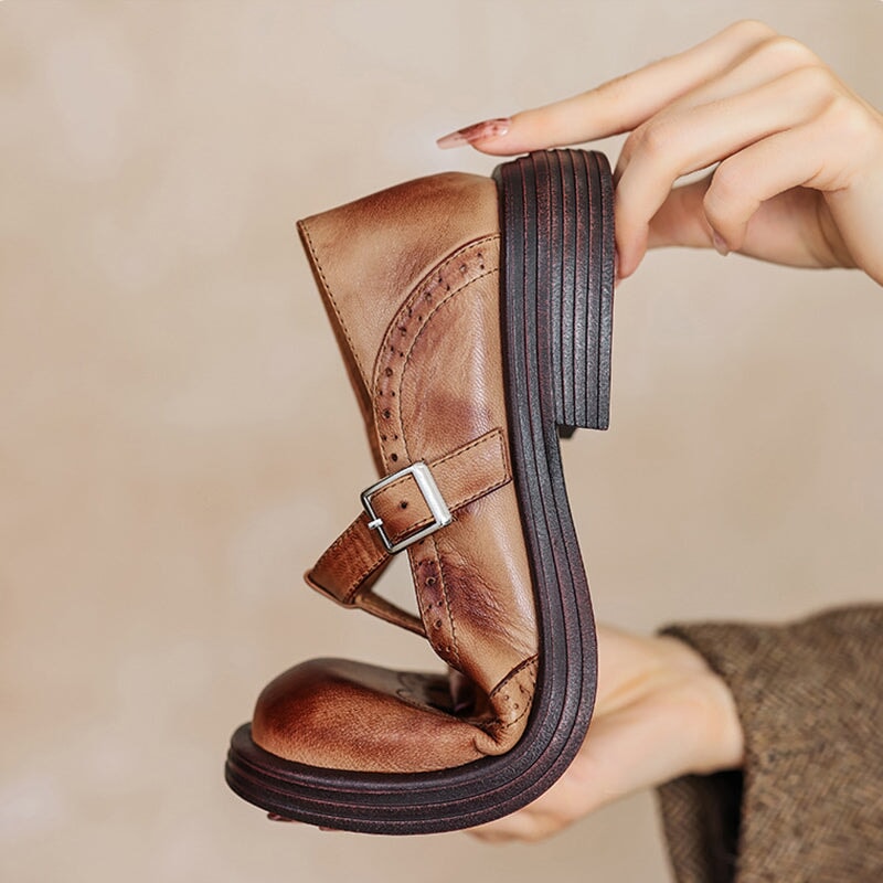Verda | Vegan Leather Mary Jane Flats