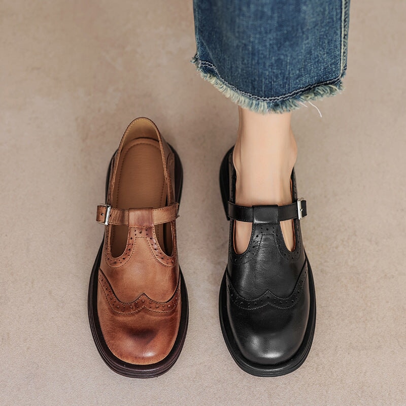 Verda | Vegan Leather Mary Jane Flats