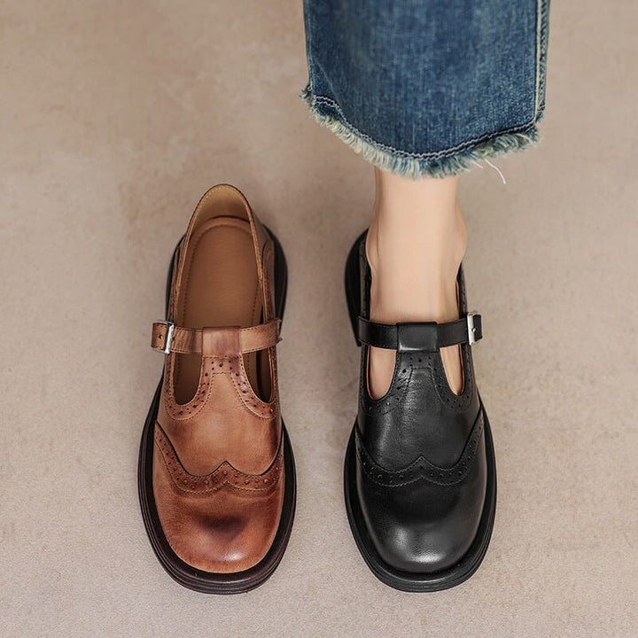 Verda | Vegan Leather Mary Jane Flats